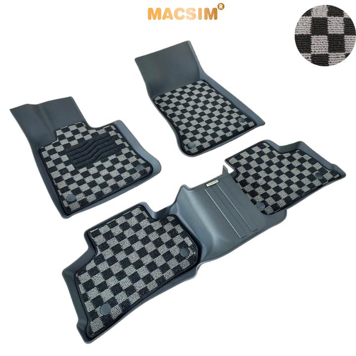 Thảm lót sàn ô tô Mercedes Glc 2023+ Macsim – Ca rô, chuẩn phom, Sử dụng lâu dài (Mã 03)