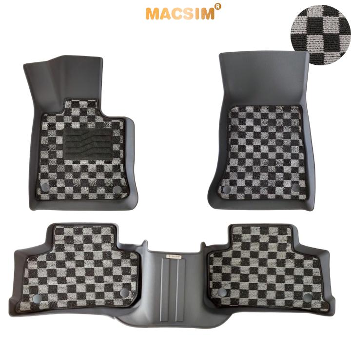 Thảm lót sàn ô tô Mercedes Glc 2023+ Macsim – Ca rô, chuẩn phom, Sử dụng lâu dài (Mã 03)