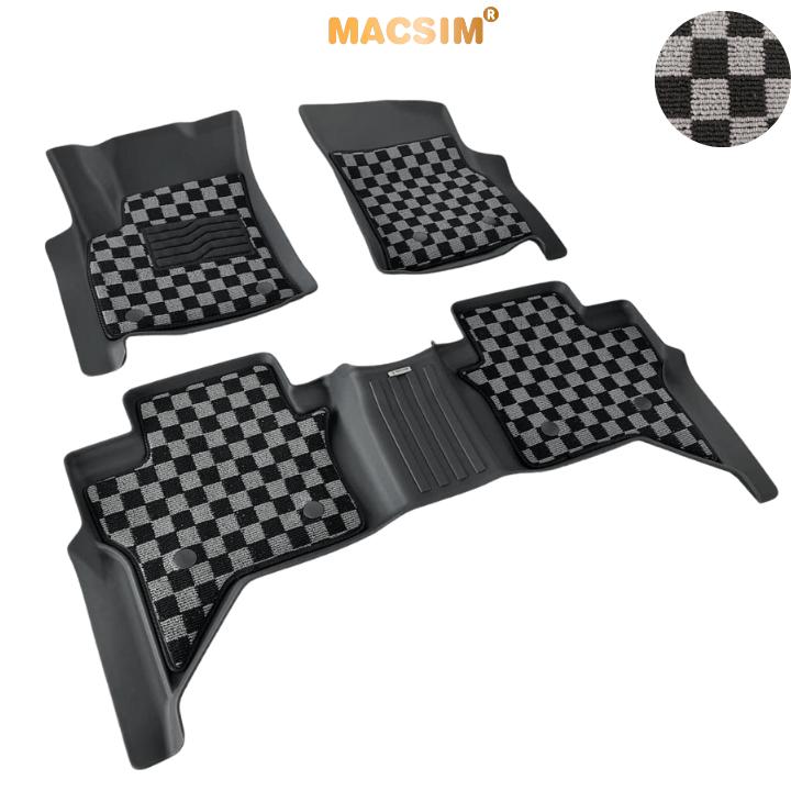 Thảm lót sàn ô tô Toyota Hilux 2026+ Macsim – Ca rô, chuẩn phom, Dễ Vệ Sinh (Mã 03)