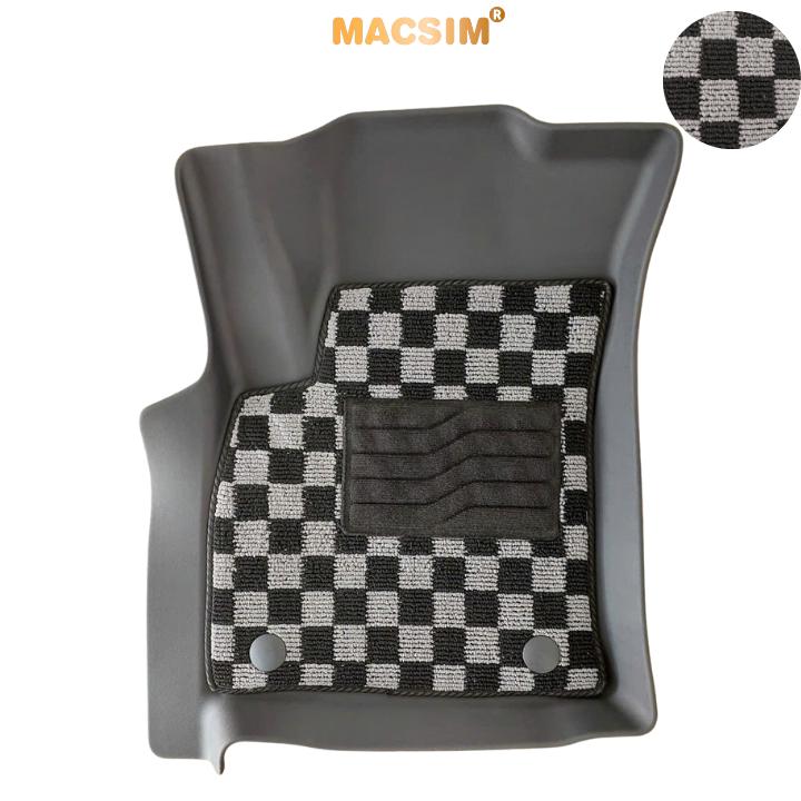 Thảm lót sàn ô tô Toyota Hilux 2026+ Macsim – Ca rô, chuẩn phom, Dễ Vệ Sinh (Mã 03)