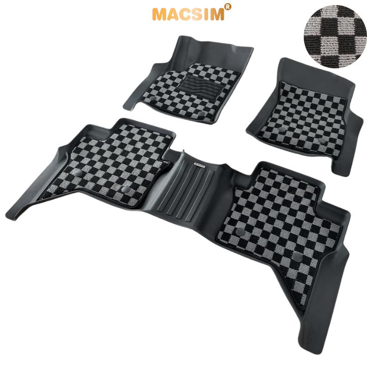 Thảm lót sàn ô tô Toyota Hilux 2026+ Macsim – Ca rô, chuẩn phom, Dễ Vệ Sinh (Mã 03)