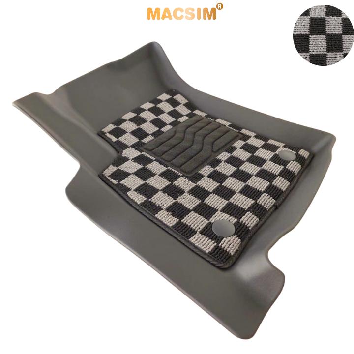Thảm lót sàn ô tô Toyota Hilux 2026+ Macsim – Ca rô, chuẩn phom, Dễ Vệ Sinh (Mã 03)