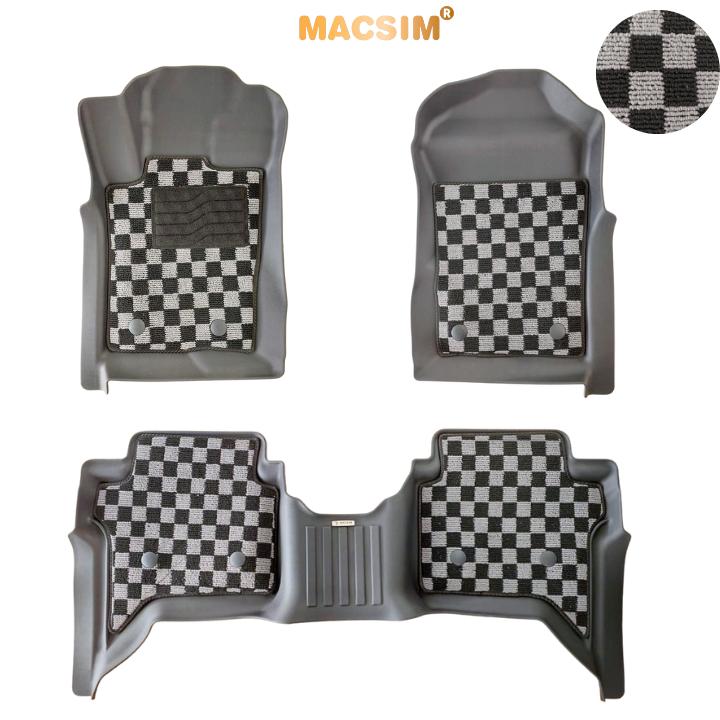 Thảm lót sàn ô tô  Ford Ranger 2023+ Macsim – Ca rô, chuẩn phom, Dễ Vệ Sinh (Mã 03)