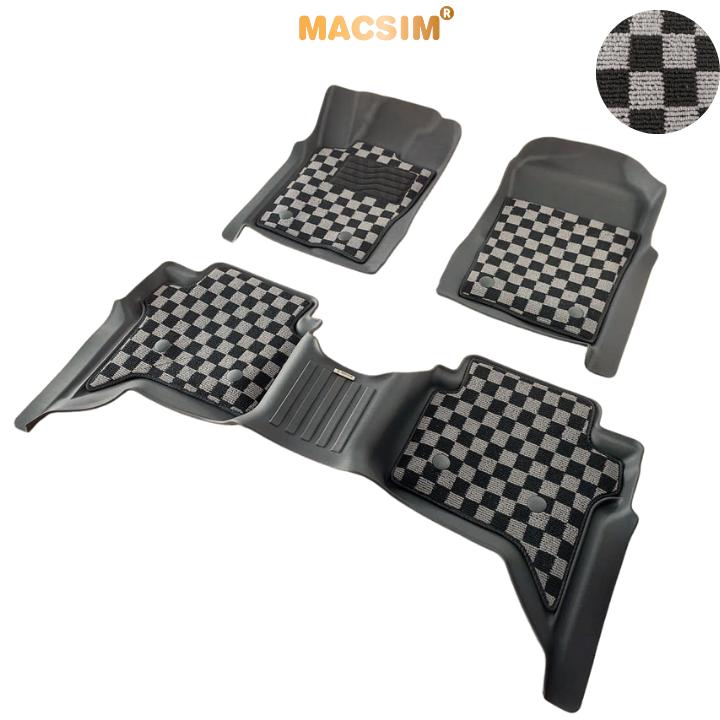 Thảm lót sàn ô tô  Ford Ranger 2023+ Macsim – Ca rô, chuẩn phom, Dễ Vệ Sinh (Mã 03)