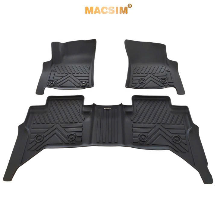 Thảm lót sàn ô tô Toyota Hilux 2015 - 2025 Macsim - Tpe chuẩn phom, dễ vệ sinh (Mã 03)