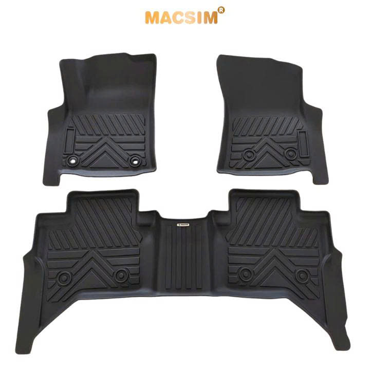 Thảm lót sàn ô tô Toyota Hilux 2026 + Macsim - Tpe chuẩn phom, dễ vệ sinh (Mã 03)