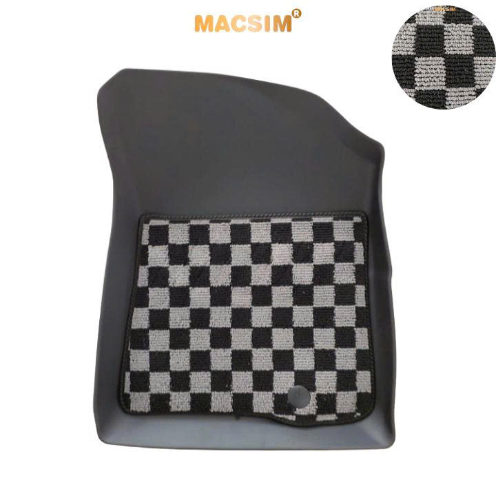 Thảm lót sàn ô tô  Kia Rondo Macsim – Ca rô, chuẩn phom, Dễ Vệ Sinh (Mã 03)