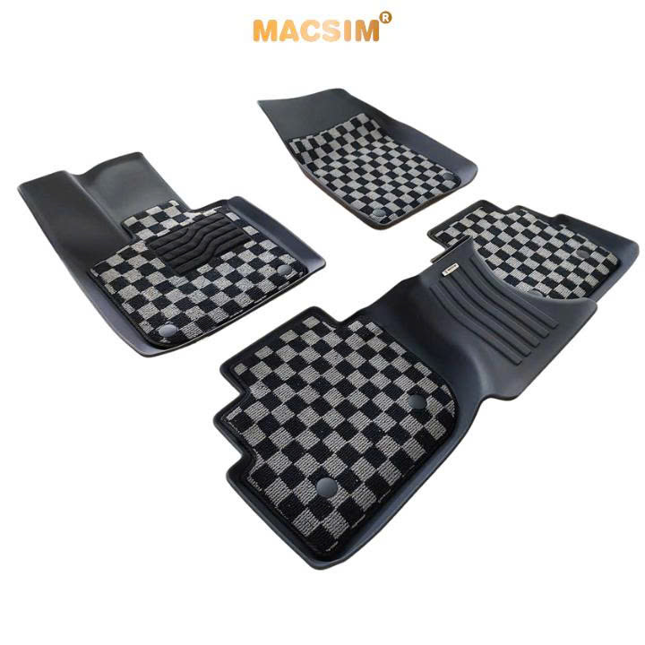 Thảm lót sàn ô tô Vinfast VF8  Macsim – Ca rô, chuẩn phom, Sử dụng lâu dài (Mã 03)