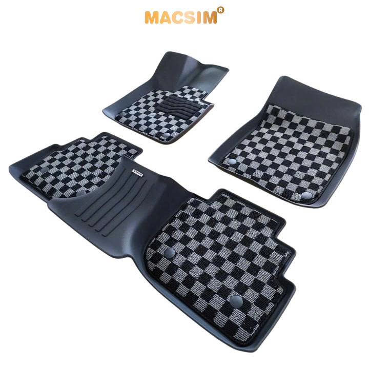 Thảm lót sàn ô tô Vinfast VF8  Macsim – Ca rô, chuẩn phom, Sử dụng lâu dài (Mã 03)