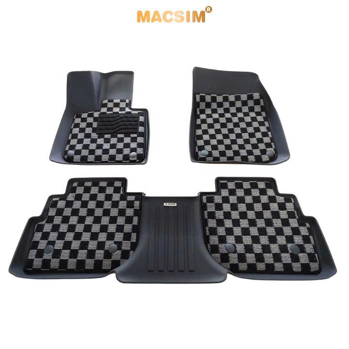 Thảm lót sàn ô tô Vinfast VF8  Macsim – Ca rô, chuẩn phom, Sử dụng lâu dài (Mã 03)