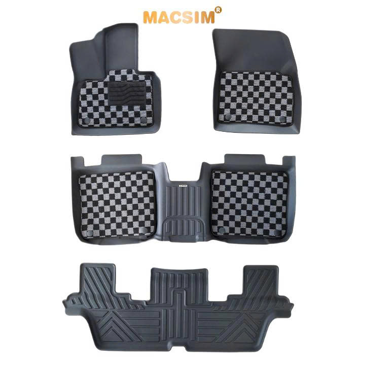 Thảm lót sàn ô tô  Vinfast VF9 Macsim – Ca rô, chuẩn phom, Sử dụng lâu dài (Mã 03)