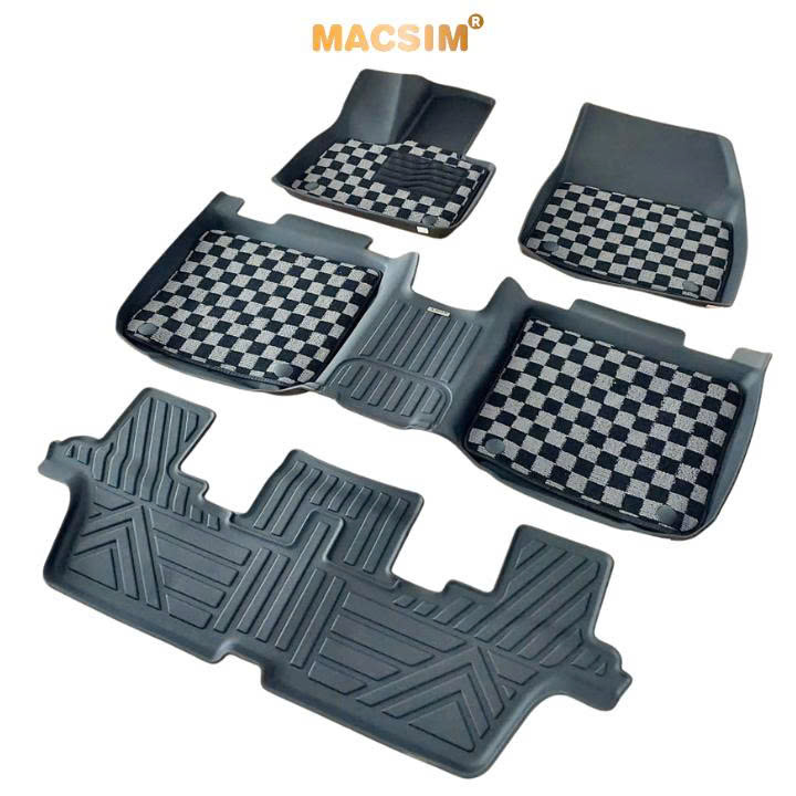 Thảm lót sàn ô tô  Vinfast VF9 Macsim – Ca rô, chuẩn phom, Sử dụng lâu dài (Mã 03)