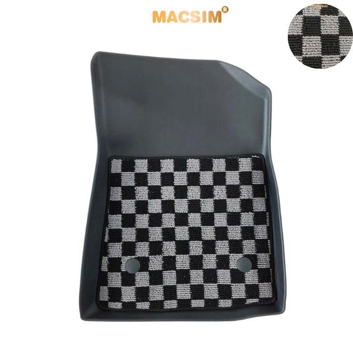 Thảm lót sàn ô tô  Kia Sonet Macsim – Ca rô, chuẩn phom, Dễ Vệ Sinh (Mã 03)
