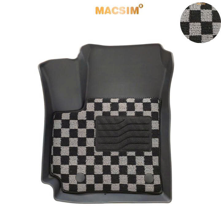Thảm lót sàn ô tô  Kia Sonet Macsim – Ca rô, chuẩn phom, Dễ Vệ Sinh (Mã 03)