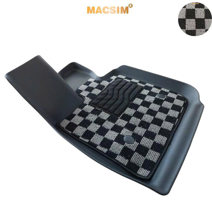 Thảm lót sàn ô tô Vinfast Vf7 Macsim – Ca rô, chuẩn phom, Dễ Vệ Sinh (Mã 03)