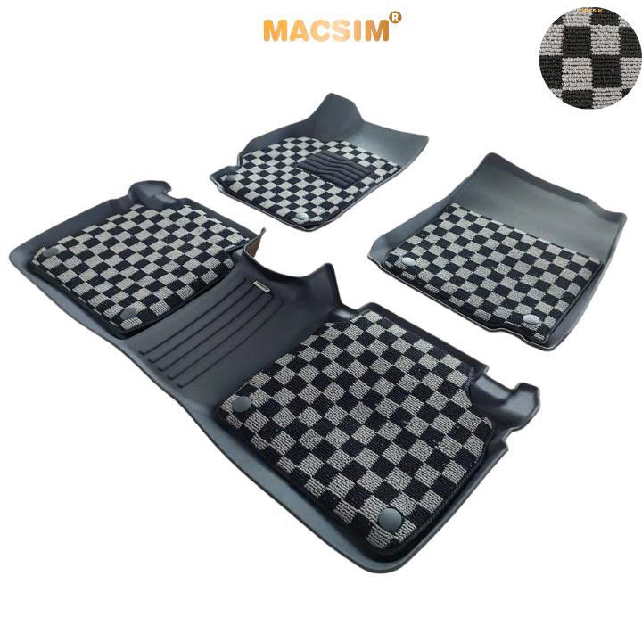 Thảm lót sàn ô tô Toyota Camry 2007-2018 Macsim – Ca rô, chuẩn phom, Dễ Vệ Sinh (Mã 03)