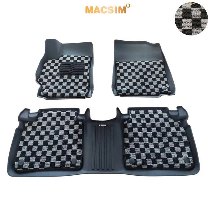 Thảm lót sàn ô tô Toyota Camry 2007-2018 Macsim – Ca rô, chuẩn phom, Dễ Vệ Sinh (Mã 03)