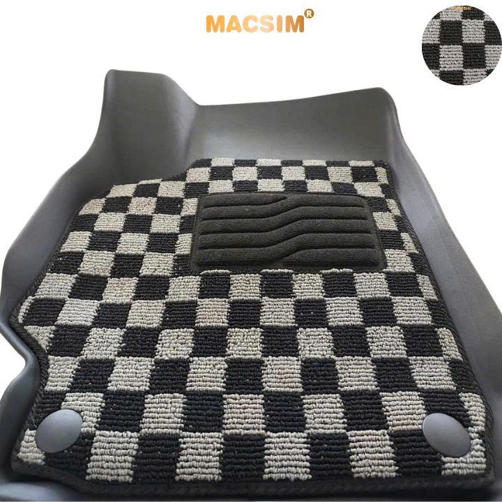 Thảm lót sàn ô tô Toyota Camry 2007-2018 Macsim – Ca rô, chuẩn phom, Dễ Vệ Sinh (Mã 03)