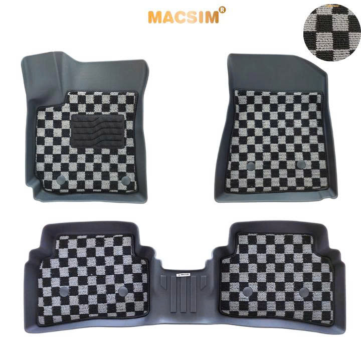 Thảm lót sàn ô tô Hyundai Venue Macsim – Ca rô, chuẩn phom, Dễ Vệ Sinh (Mã 03)