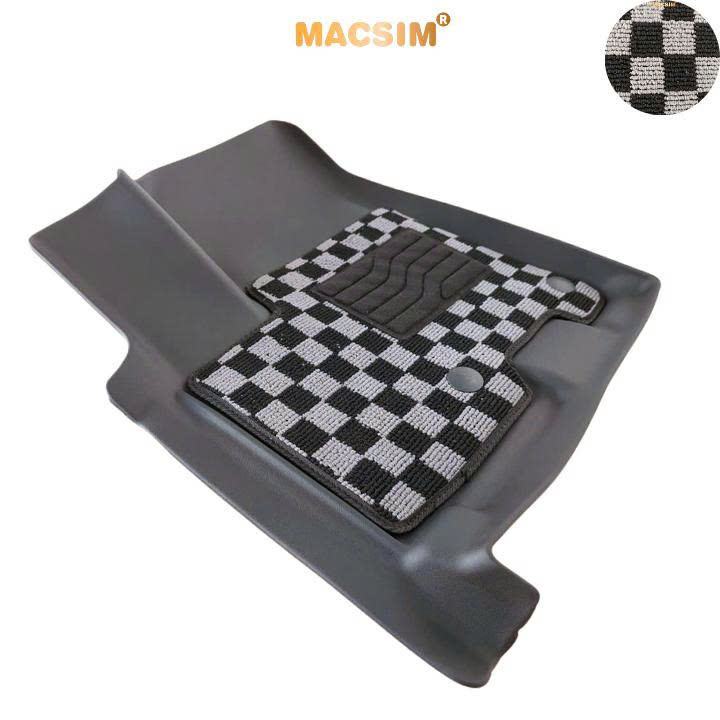 Thảm lót sàn ô tô Kia Sedona Macsim – Ca rô, chuẩn phom, Dễ Vệ Sinh (Mã 03)