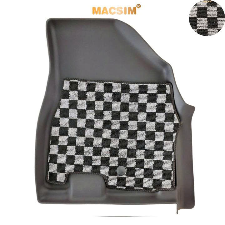 Thảm lót sàn ô tô Kia Sedona Macsim – Ca rô, chuẩn phom, Dễ Vệ Sinh (Mã 03)