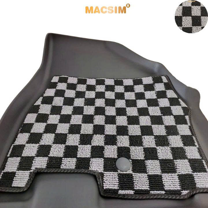 Thảm lót sàn ô tô Kia Sedona Macsim – Ca rô, chuẩn phom, Dễ Vệ Sinh (Mã 03)