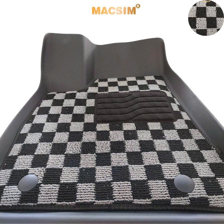  Thảm lót sàn ô tô Vinfast VF3 Macsim – Ca rô, chuẩn phom, Sử dụng lâu dài (Mã 03)