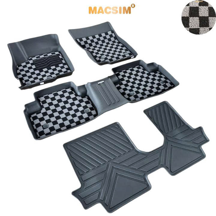 Thảm lót sàn ô tô Mitsubishi Outlander 2014-2022 Macsim – Ca rô, chuẩn phom, Dễ Vệ Sinh (Mã 03)