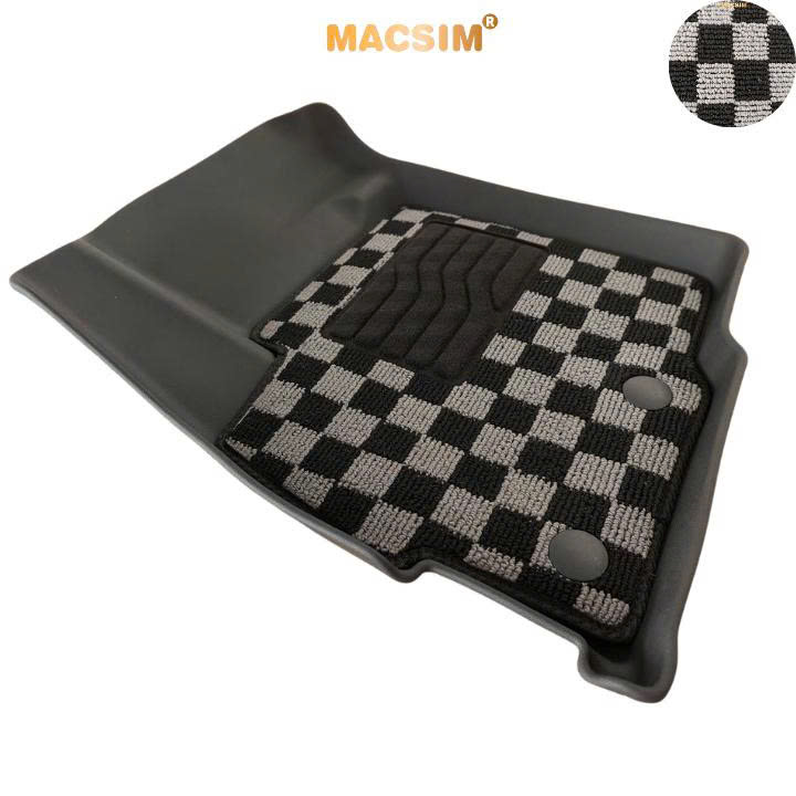 Thảm lót sàn ô tô Mitsubishi Outlander 2014-2022 Macsim – Ca rô, chuẩn phom, Dễ Vệ Sinh (Mã 03)