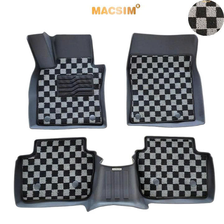 Thảm lót sàn ô tô Mazda 3 2020- nay Macsim – Ca rô, chuẩn phom, dễ vệ sinh (Mã 03)
