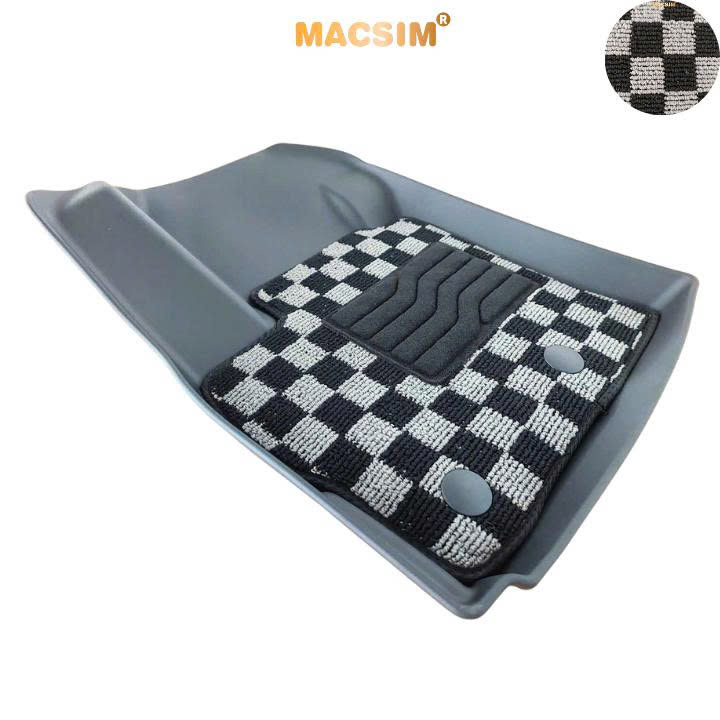 Thảm lót sàn ô tô Mitsubishi Attrage Macsim – Ca rô, chuẩn phom, dễ vệ sinh (Mã 03)