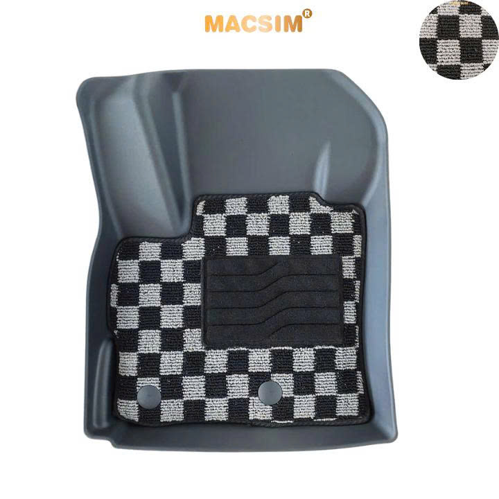 Thảm lót sàn ô tô Mitsubishi Attrage Macsim – Ca rô, chuẩn phom, dễ vệ sinh (Mã 03)