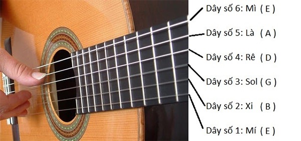 ký hiệu nốt 6 dây đàn guitar