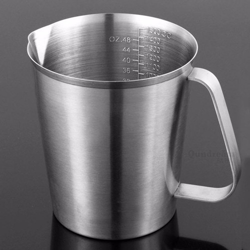 Ca inox 1500ml, chia vạch, không nắp