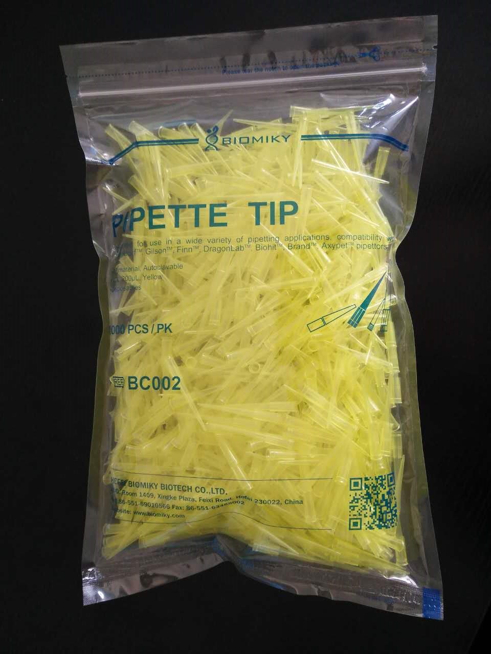 Đầu tip vàng 200ul, Túi 1000 cái