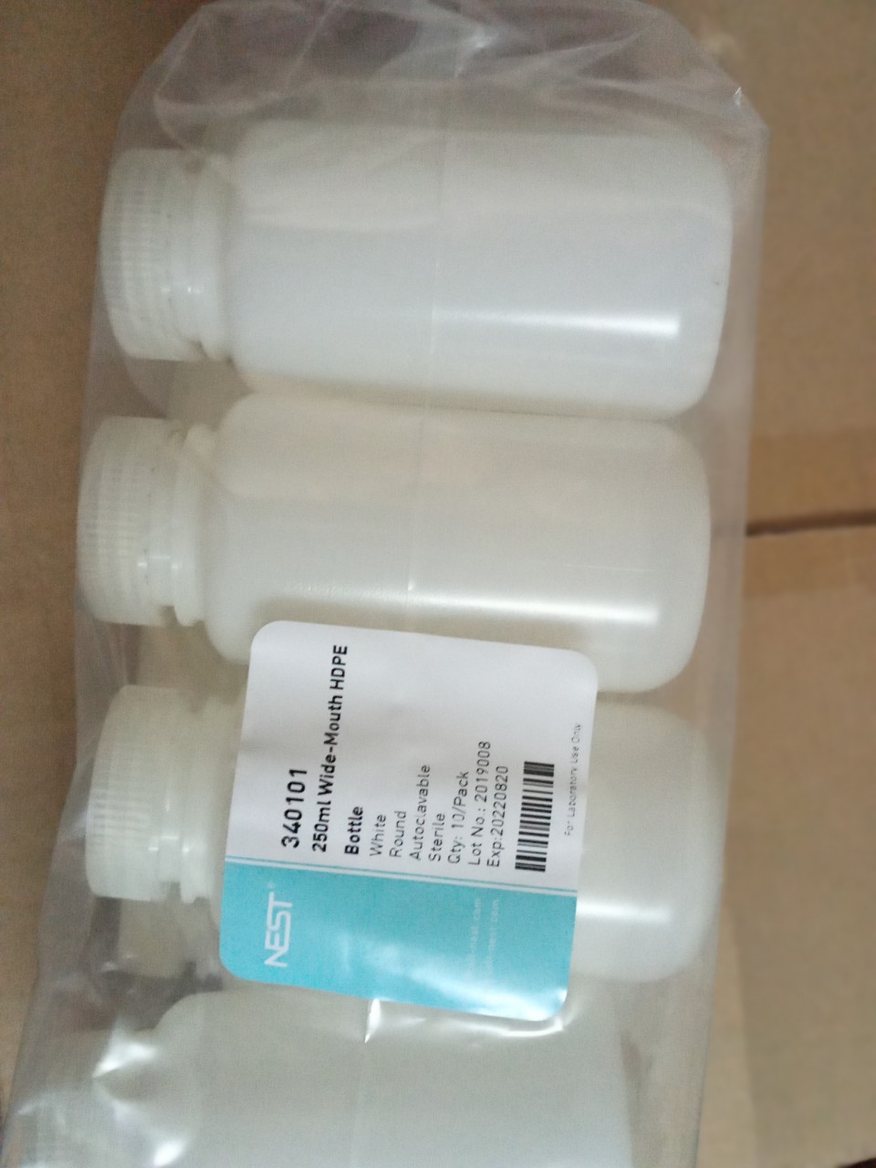 Chai nhựa 125ml HDPE tiệt trùng - Nest, 339101