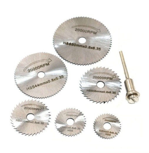 Lưỡi cưa hợp kim 44mm + trục nối 3mm (bộ)