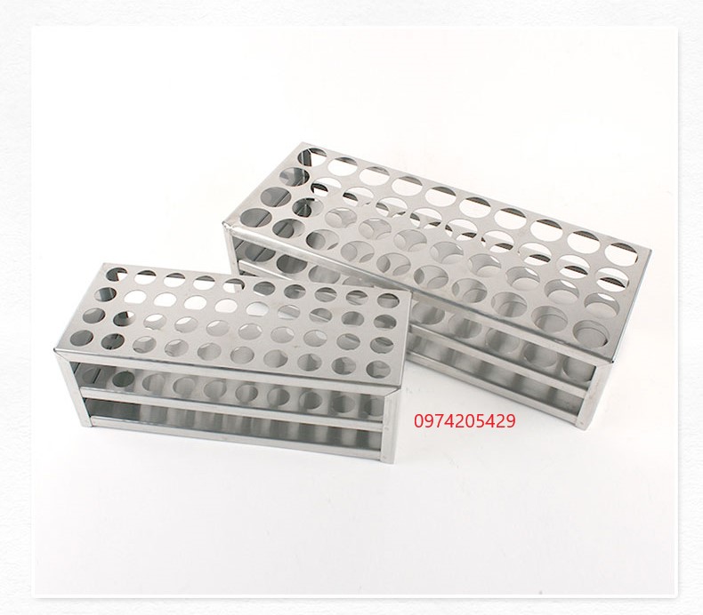 Giá inox đựng ống nghiệm phi 18 có 40 vị trí