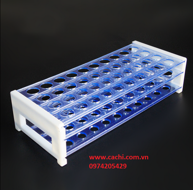 Giá đựng ống nghiệm 50 lỗ, phi 18mm (xanh)