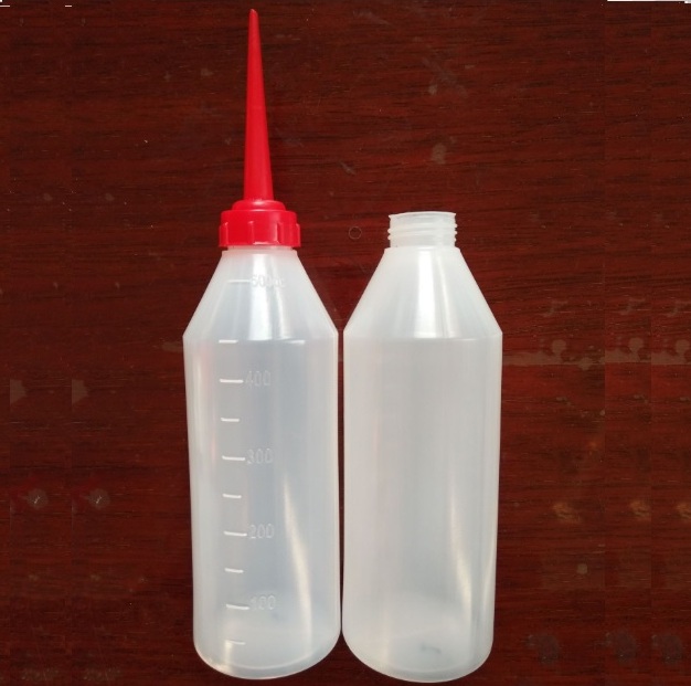 Bộ 5 Bình tra dầu 500ml bằng nhựa nắp đỏ