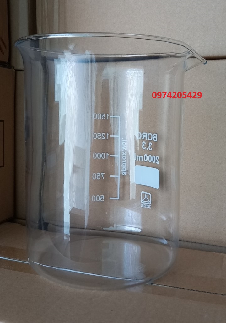 Cốc thủy tinh 2000ml - Gamalab