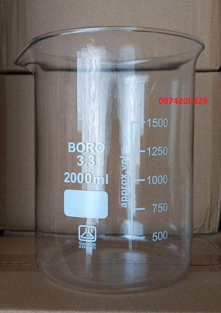 Cốc thủy tinh 2000ml - Gamalab