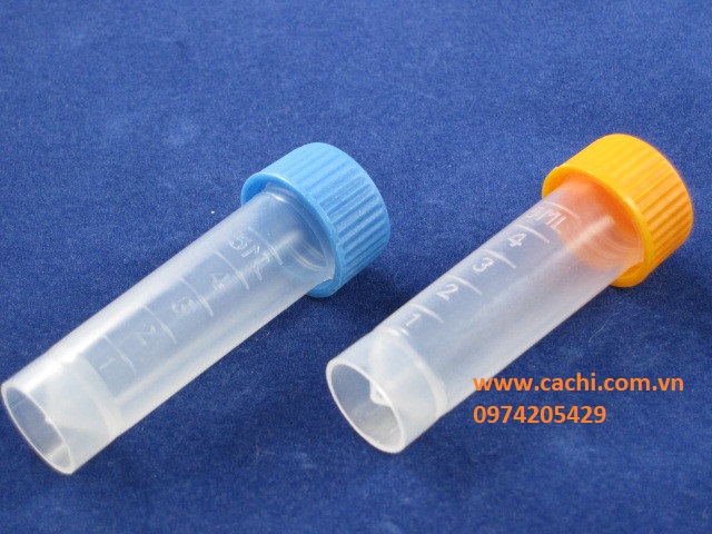 Bộ 100 cái Ống cryo 5 ml (nắp cam)