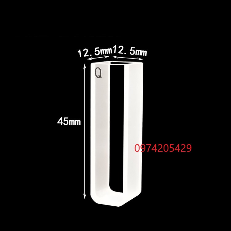 Cuvet thạch anh 10x10x45mm