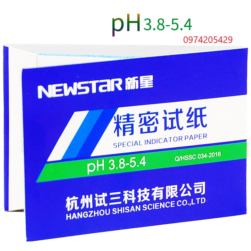 Giấy đo pH 3,8-5,4 của Newstar