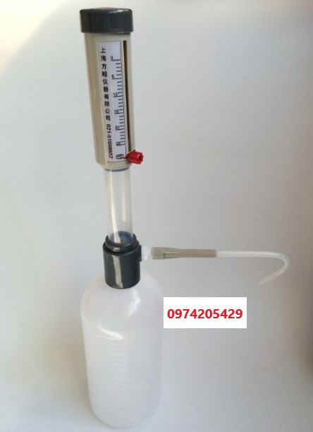 Bộ chia dung dịch (Dispenser) 0-25ml, bình chứa 500ml