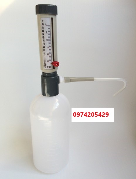 Bộ chia dung dịch (Dispenser) 0-25ml, bình chứa 500ml