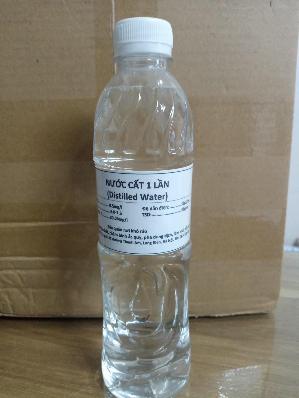 Nước cất 1 lần - loại chai 500ml