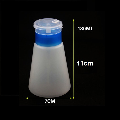 Chai đựng cồn nhựa 180ml - nắp xanh