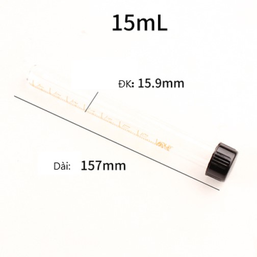 Ống nghiệm chia vạch 15ml có nắp